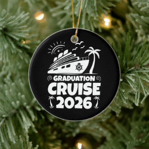 Graduation Cruise Custom Year Senior Trip Vacation Ceramic Tree Decoration