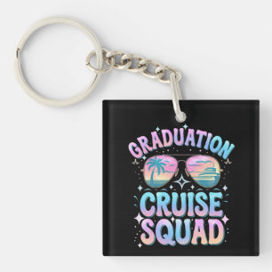 Graduation Cruise Squad Cruising Ship Retro Key Ring