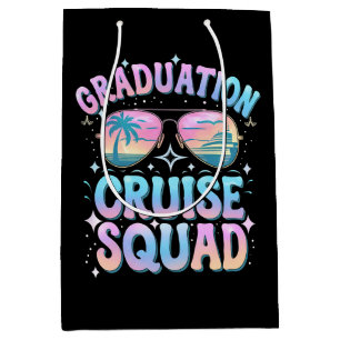 Graduation Cruise Squad Cruising Ship Retro Medium Gift Bag