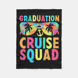 Graduation Cruise Squad Hawaii Beach Graduate Summ Fleece Blanket