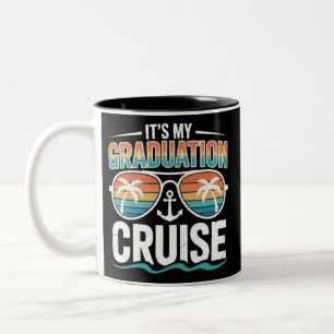 Graduation Cruise Squad Matching Trip Family Grad  Two-Tone Coffee Mug