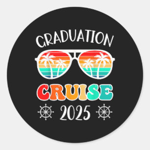 Graduation Cruise Trip Cl Of 2025 Senior Summer Va Classic Round Sticker