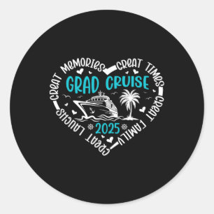 Graduation Cruise Trip Cl Of 2025 Senior Summer Va Classic Round Sticker