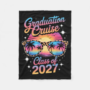 Graduation Cruise Trip Class of 2027 Senior Summer Fleece Blanket