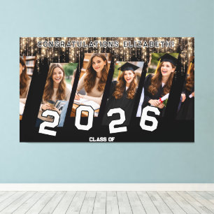 Graduation Custom Canvas with Photo Collage Print