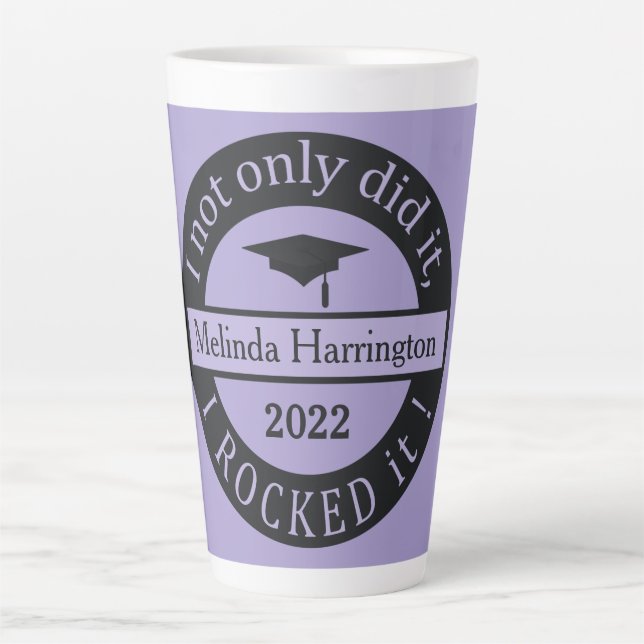 Graduation custom name & year latte mug (Front)