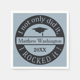 Graduation custom name & year paper napkins