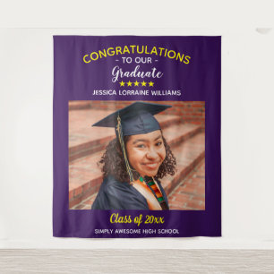 Graduation Custom Photo Congratulations Graduate Tapestry