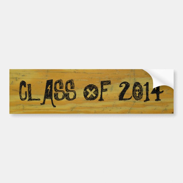 Graduation customisable Class of... Bumper Sticker (Front)