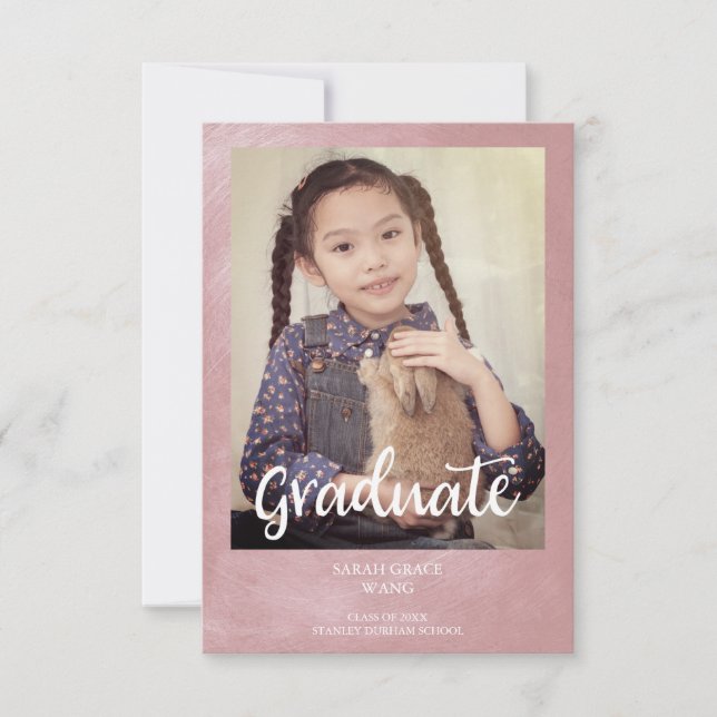 Graduation Custon Photo Metal Texture (Front)