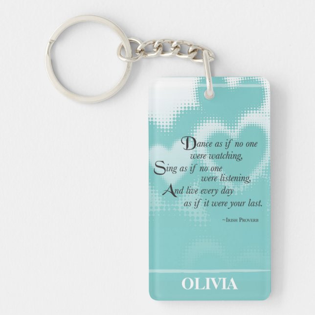 Graduation Dance, Custom Vertical Gifts Key Ring (Front)