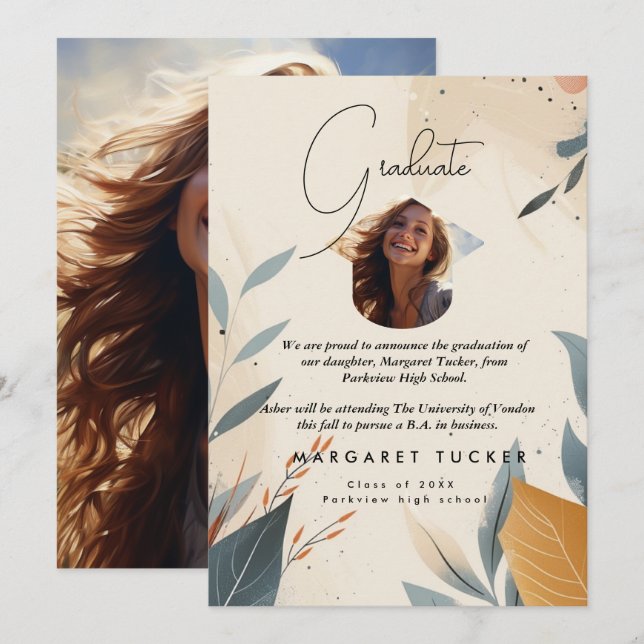 Graduation Daughter Announcement (Front/Back)