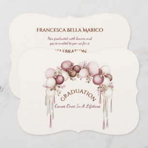 Graduation Daughter Balloons Invitation