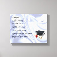 Graduation Daughter Poem Canvas Art Print