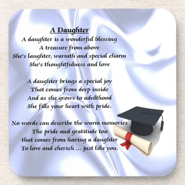 Graduation - Daughter Poem Coaster (Front)