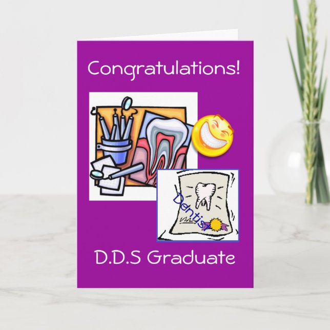 Graduation - Dentist D.D.S Card (Front)