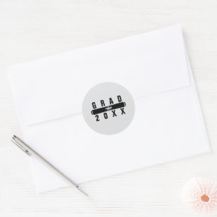 Graduation Diploma Black & Silver Envelope Seal
