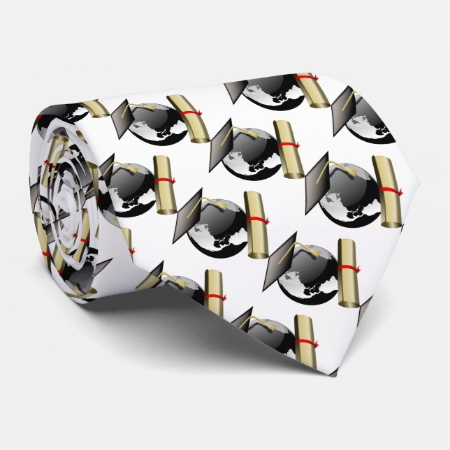 Graduation Diploma, Cap and Globe Tie (Rolled)