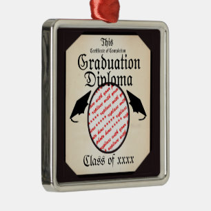 Graduation Diploma Photo Frame Metal Tree Decoration