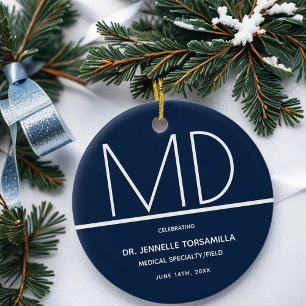 Graduation Doctor MD Keepsake Ceramic Tree Decoration