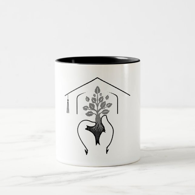 Graduation: Dreams Embodied in One Powerful Slogan Two-Tone Coffee Mug (Center)