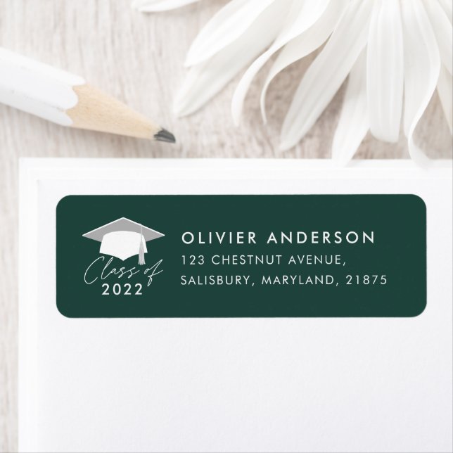 Graduation elegant modern green class of label (Insitu)