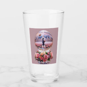 Graduation engraved photo ball glass