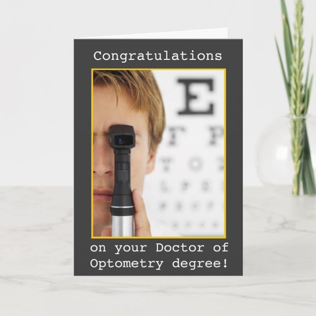 Graduation -Eye Doctor Optometry Card (Front)