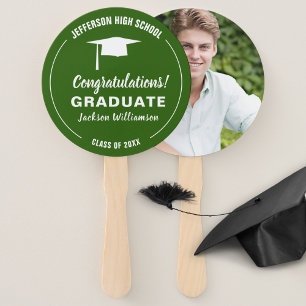Graduation Fan Your School Colour Graduate Photo