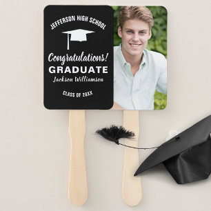 Graduation Fan Your School Colour Graduate Photo