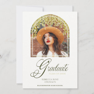 Graduation Fancy Arch Effect Wisteria Flowers  Invitation