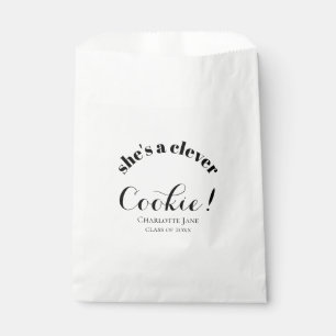 Graduation Favour Clever Cookie Typography Bags