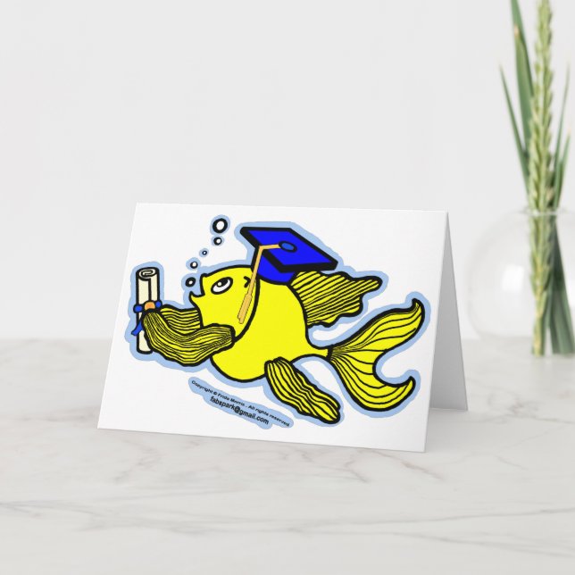 Graduation Fish Graduate Card (Front)