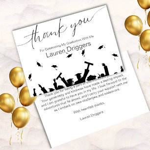 Graduation Flying Caps Thank You