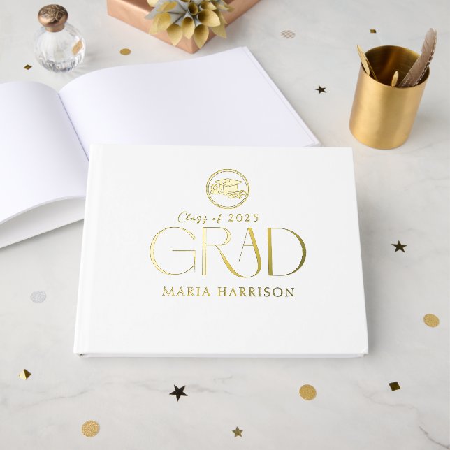 Graduation Foil Guestbook (Front Open)