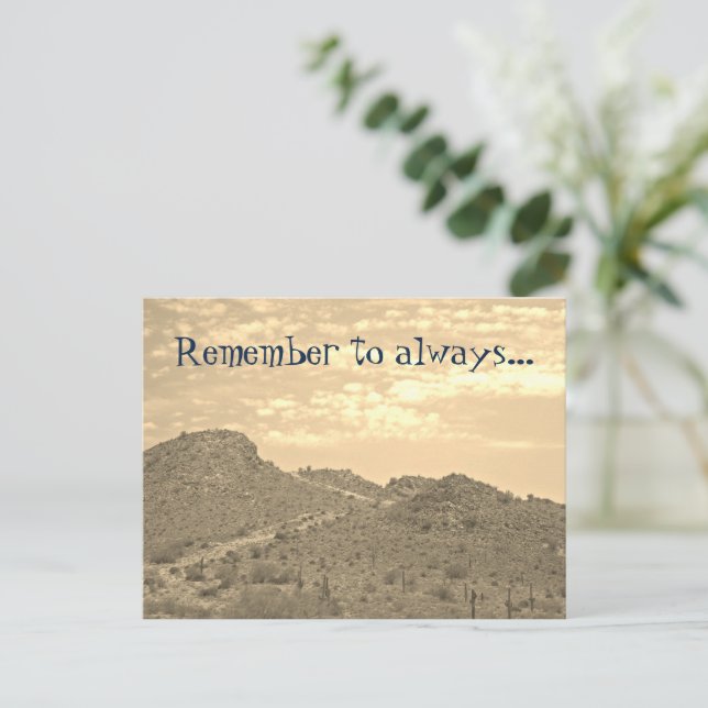 Graduation Follow Your Own Path Desert Hiking Postcard (Standing Front)