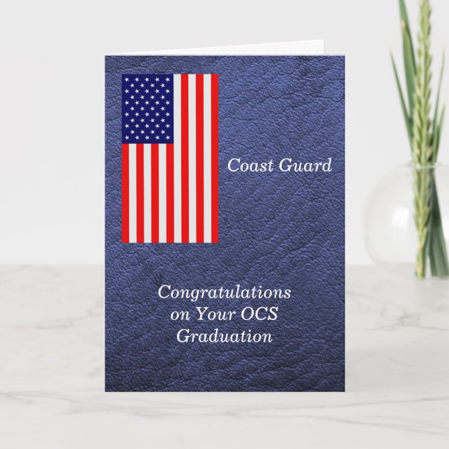Graduation for Coast Guard OCS  Card (Front)