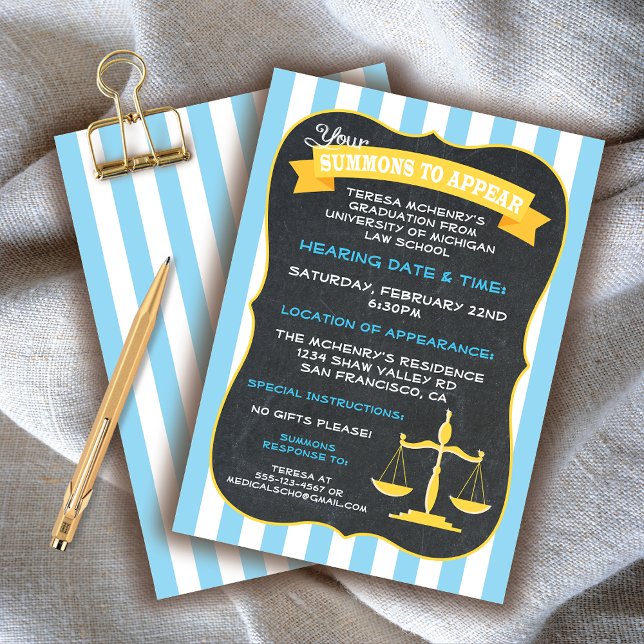 Graduation for Law School Invitation Summons (Creator Uploaded)