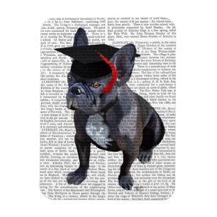 Graduation French Bulldog Magnet