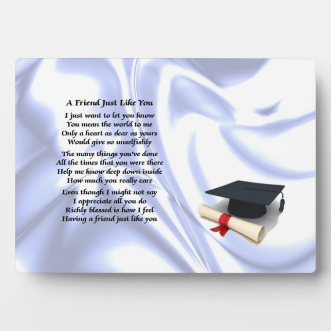 Graduation friend poem plaque (Front)