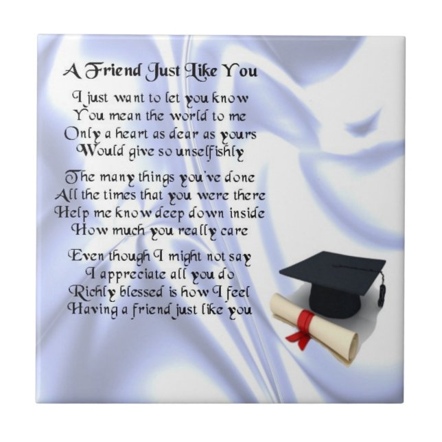 Graduation Friend Poem Tile (Front)