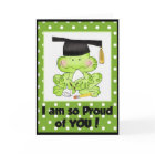 Graduation Frog I am Proud of You Greeting Card