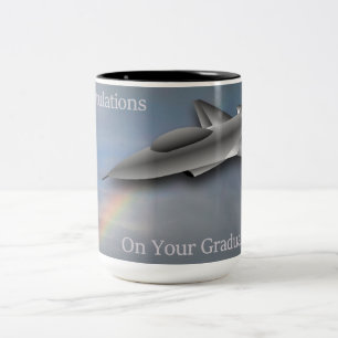 Graduation from Flight School Two-Tone Coffee Mug
