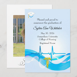 Graduation from Nursing School elegant medical Announcement