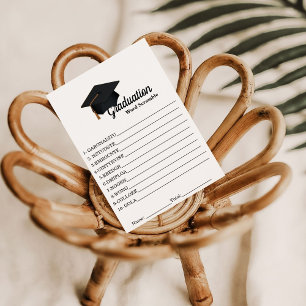 Graduation game, scramble word graduation party  enclosure card
