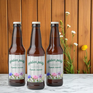 Graduation Garden Party Beer Bottle Label