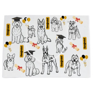 Graduation Gift Bag Congrats Grad Dogs Bag