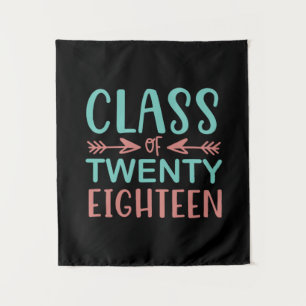 Graduation Gift Class Of Twenty Eighteen Tapestry
