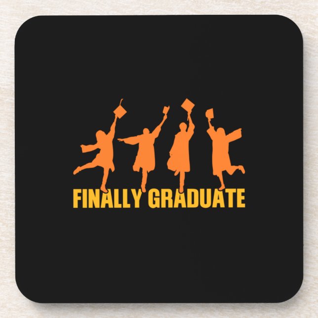 Graduation Gift | Finally Graduate Coaster (Front)