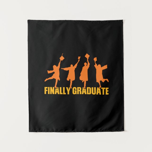 Graduation Gift | Finally Graduate Tapestry (Front)